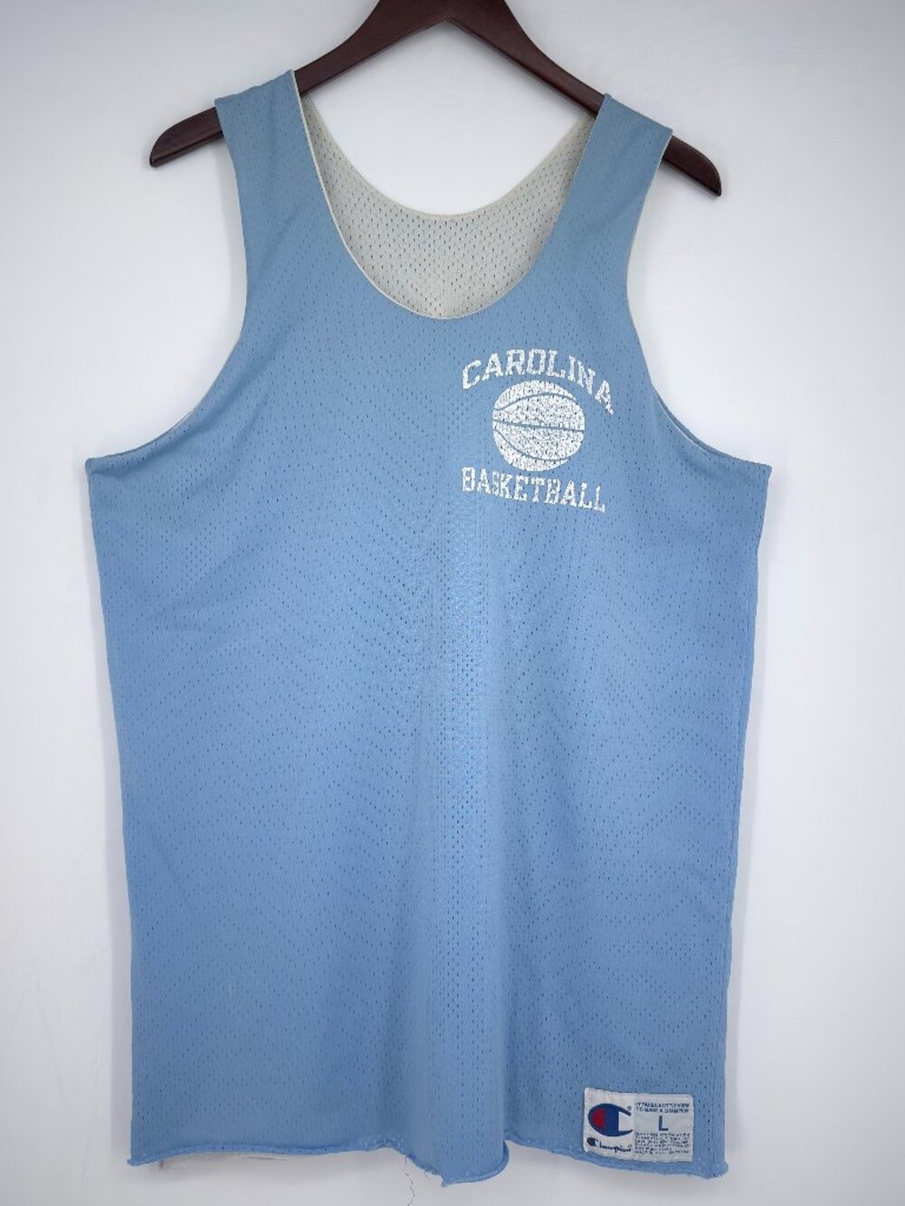 Vintage 90s Champion UNC Tar Heels Reversible Basketball Practice Jersey Large